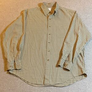 Brooks Brothers Men's Checkered Shirt - Yellow and Black